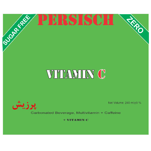 علامت تجاری ,Sugarfree Zero VitaminCCarbonated Beverage,Multivitamin Caffeine Vitaminc net volume:240ml -5%پرزيش متعلق به شرکت نارون شیراز