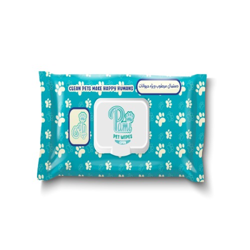 علامت تجاری دستمال مرطوب ویژه حیوانات پامی متعلق به شرکت صنایع سلولزی مارینا سان