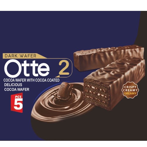 علامت تجاری 2 COCOA WAFER WITH COCOA COATED DELICIOUS COCOA WAFER 5pcs CRISPY CREAMY DREAMY متعلق به شرکت آذر نان نظری