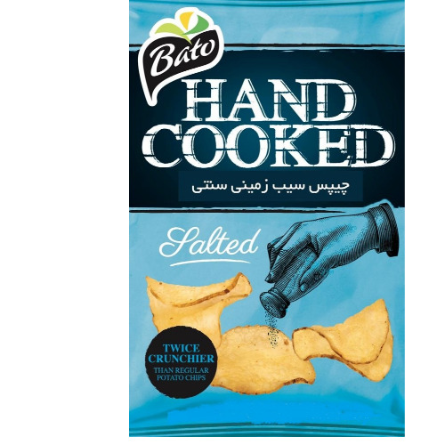 علامت تجاری چيپس سيب زميني سنتي Salted TWICE  CRUNCHIER THAN REGULAR POTATO CHIPS متعلق به شرکت کشت و صنعت طلاچین